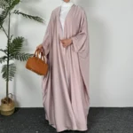 Open Front Abaya Muslim Out Kaftan Loose Long Sleeve Maxi Length Dress ,Women Jilbabs Cardigan Coat And Sleeveless Inner Dress - Image 3