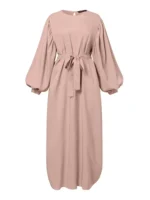Eid Women Muslim Dress Morocco Abaya Kaftans Casual Evening Dresses Puff Sleeve Woman Turkey Islam Long Robe Femme Vestidos - Image 5