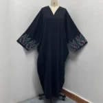 Wholesale Modest Abaya Dress Muslim Women Luxury Floral Embroidery Sleeves Dress Long Eid Turkey Dubai Abaya Style Cardigan - Image 6