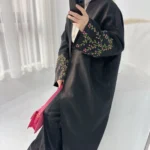 2026 Eid Mubarak Ramadan Open Abaya Women Muslim Dress Jilbab Kebaya Kaftan Robe Flower Embroidery Dresses Dubai Hijab Abayas - Image 2